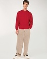 Shop Men's Salsa Red Oversized Sweatshirt