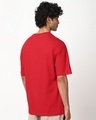 Shop Men's Salsa Red Oversized T-shirt-Full
