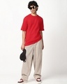 Shop Men's Salsa Red Oversized T-shirt