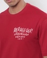 Shop Men's Salsa Red We Venom Graphic Printed Oversized T-shirt