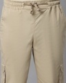 Shop Men's Sand Beige Loose Comfort Fit Cargo Pants