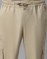 Shop Men's Sand Beige Loose Comfort Fit Cargo Parachute Pants