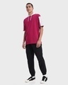 Shop Men's Pink & White Color Block Oversized Hoodie T-shirt-Design