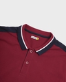 Shop Men's Savvy Red Color Block Polo T-shirt