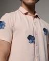 Shop Men's Seashell Pink Embroidered Shirt