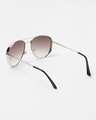 Shop Men's Silver Aviator Polarised Lens Sunglasses