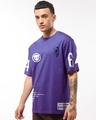 Shop Men's Skipper Blue Black Panther Graphic Printed Oversized T-shirt-Full
