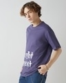 Shop Men's Skipper Blue Ghosting Graphic Printed Oversized T-shirt-Full