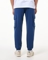 Shop Men's Skipper Blue Oversized Cargo Joggers-Full