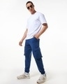 Shop Men's Skipper Blue Oversized Cargo Joggers