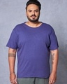 Shop Men's Skipper Blue Plus Size T-shirt-Front