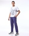 Shop Men's Skipper Blue Track Pants-Full