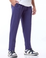Shop Men's Skipper Blue Track Pants-Front