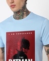 Shop Men's Sky Blue Batman Poster Graphic Printed T-shirt