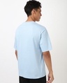 Shop Men's Sky Blue Don't Be So Humble Typography Oversized T-shirt-Full