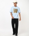 Shop Men's Sky Blue Don't Be So Humble Typography Oversized T-shirt