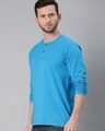 Shop Men's Sky Blue Full Sleeve Henley T-shirt-Design