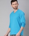 Shop Men's Sky Blue Full Sleeve V Neck T-shirt-Design