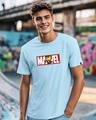 Shop Men's Sky Blue Marvelous Ironman Graphic Printed T-shirt-Front