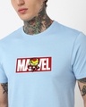 Shop Men's Sky Blue Marvelous Ironman Graphic Printed T-shirt