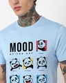 Shop Men's Sky Blue Motd Panda Graphic Printed T-shirt