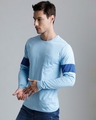 Shop Men's Sky Blue Solid T-shirt-Design