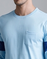 Shop Men's Sky Blue Solid T-shirt-Full