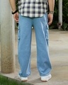 Shop Men's Sky Blue Straight Fit Cargo Jeans-Design