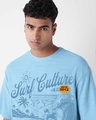 Shop Men's Sky Blue Surfculture Graphic Printed Oversized T-shirt
