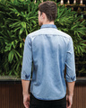 Shop Men's Slate Blue Washed Denim Shirt-Full