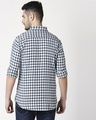 Shop Men's White & Blue Slim Fit Casual Indigo Shirt