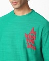 Shop Men's Slushy Green Log Off Graphic Printed Oversized T-shirt
