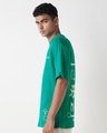 Shop Men's Slushy Green You Will Be Eliminated Graphic Printed Oversized T-shirt-Full