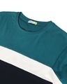 Shop Men's Snazzy Green & Black Color Block T-shirt