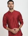 Shop Men's Solid Festive Relaxed Fit Kurta-Front
