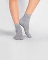 Shop Men's Solid Grey Ankle Length Socks-Full