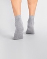 Shop Men's Solid Grey Ankle Length Socks