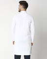Shop Men's Solid Knit White Relaxed Fit Kurta-Full