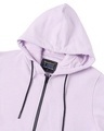 Shop Men's Solid Lilac Zipper Hoodie