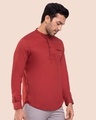 Shop Men's Solid Mandarin Collar Full Sleeves Shirt-Design
