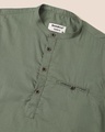 Shop Men's Solid Mandarin Collar Relaxed Fit Shirt