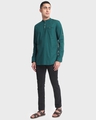 Shop Men's Teal Green Relaxed Fit Short Kurta-Full