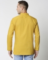 Shop Men's Solid Relaxed Short Mandarin Yellow Kurta-Full