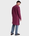 Shop Men's Wine Relaxed Fit Long Kurta-Design