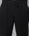 Shop Men's Space Black Loose Comfort Fit Cargo Parachute Pants