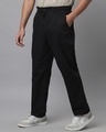 Shop Men's Space Black Loose Comfort Fit Pants-Design