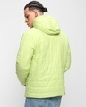 Shop Men's Lime & Grey Reversible Plus Size Oversized Puffer Jacket