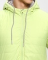 Shop Men's Lime & Grey Reversible Plus Size Oversized Puffer Jacket