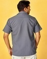 Shop Men's Stone Grey Textured Relaxed Fit Shirt-Design