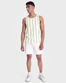 Shop Men's White Striped Vest-Full